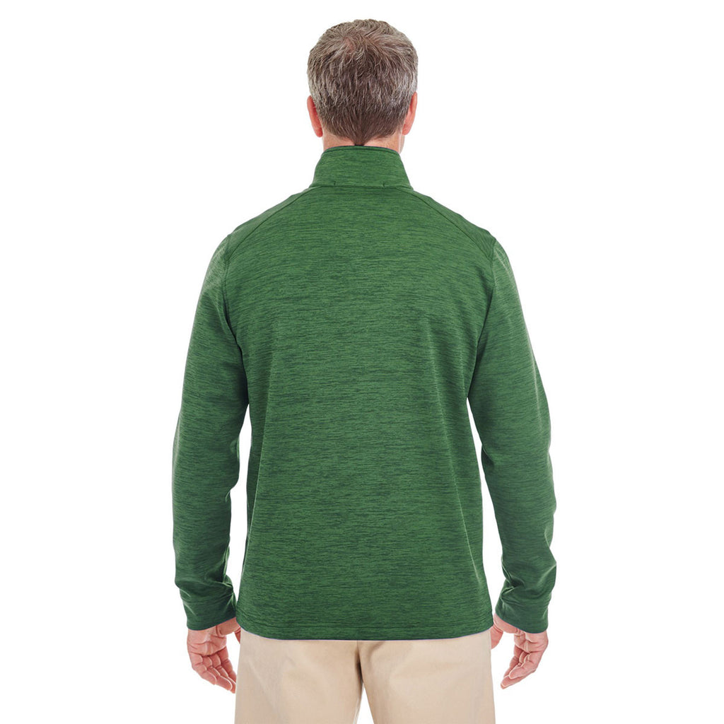 Devon & Jones Men's Forest Heather Newbury Melange Fleece Quarter-zip