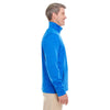 Devon & Jones Men's French Blue Heather Newbury Melange Fleece Quarter-zip