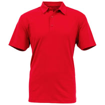BAW Men's Red Solid Spandex Polo