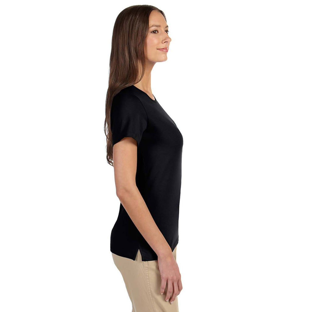 Devon & Jones Women's Black Perfect Fit Shell T-Shirt