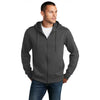 District Men's Charcoal Perfect Weight Fleece Full-Zip Hoodie