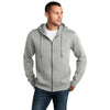 District Men's Heathered Steel Perfect Weight Fleece Full-Zip Hoodie