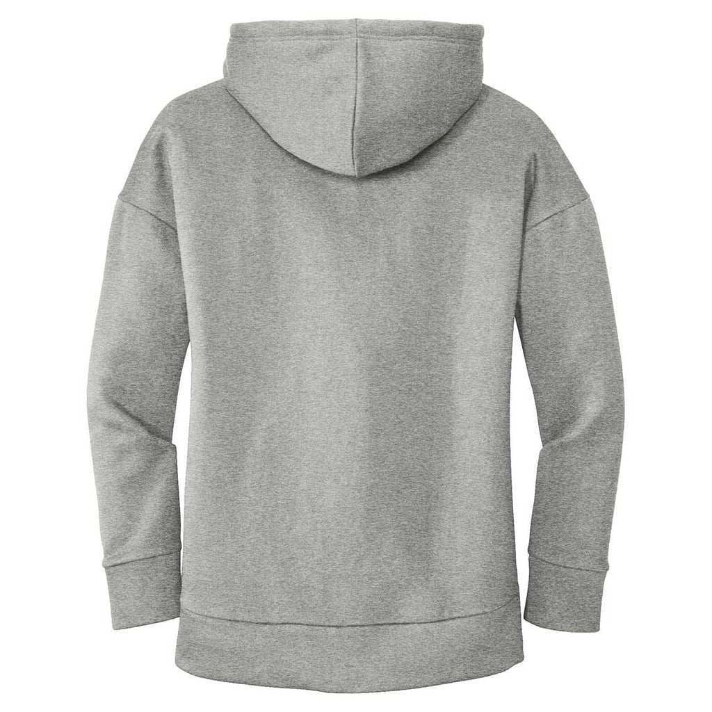 District Women's Heathered Steel Perfect Weight Fleece Full-Zip Hoodie