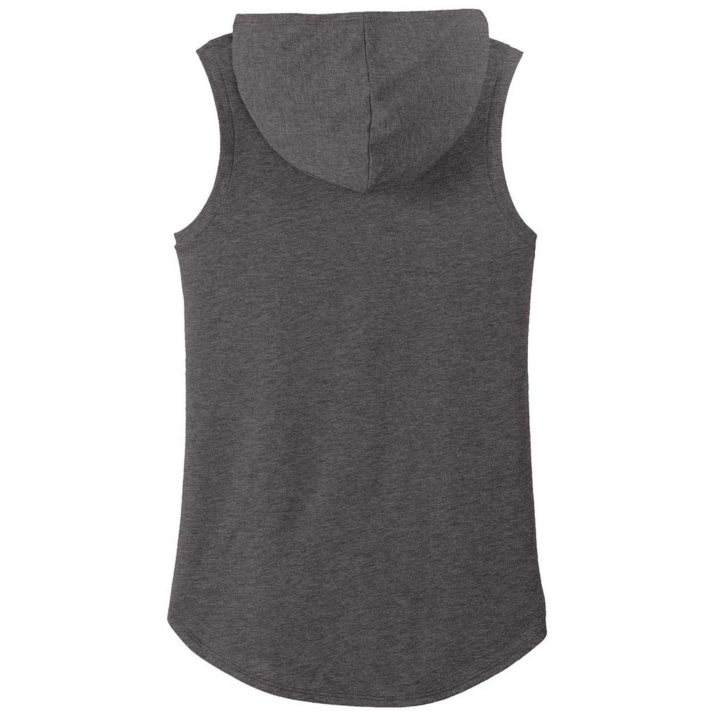 District Women's Heathered Charcoal Perfect Tri Sleeveless Hoodie