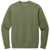 District Men's Olive Drab Green Wash Fleece Crew