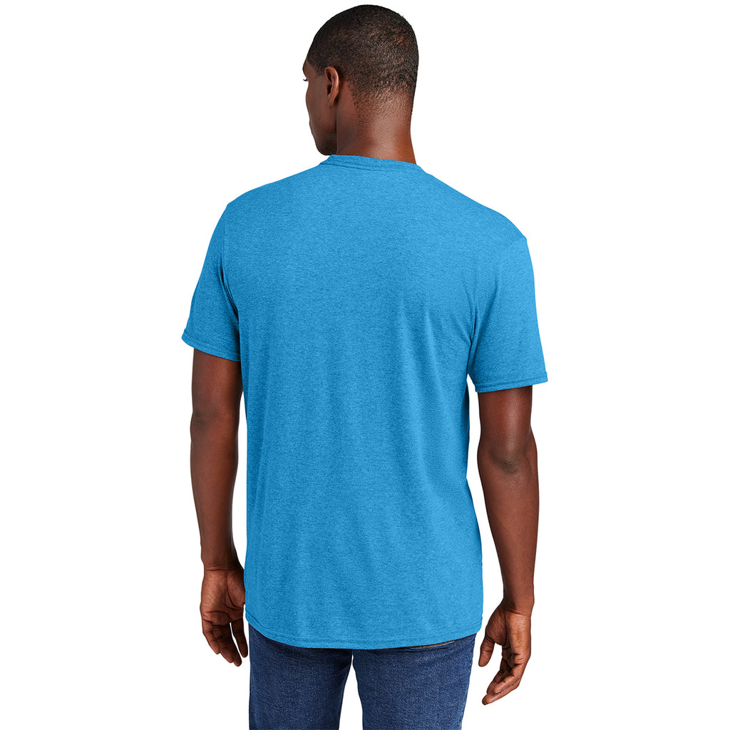 District Men's Heathered Bright Turquoise Very Important Tee