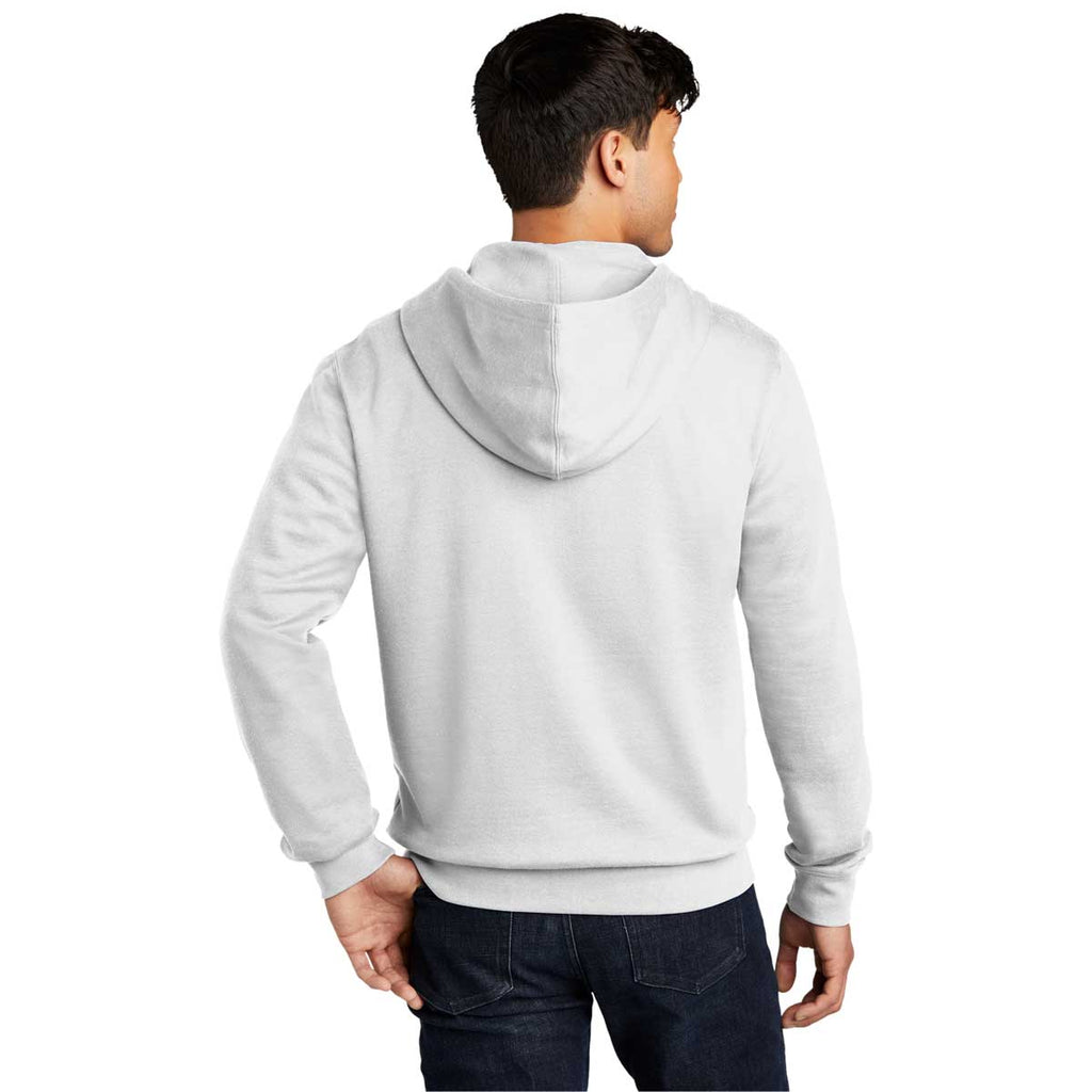 District Men's White V.I.T. Fleece Full-Zip Hoodie