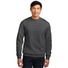 District Men's Heathered Charcoal V.I.T. Fleece Crew