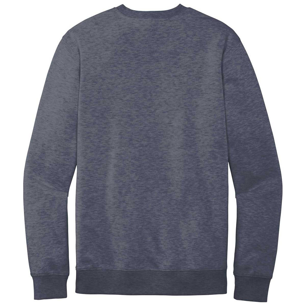 District Men's Heathered Navy V.I.T. Fleece Crew