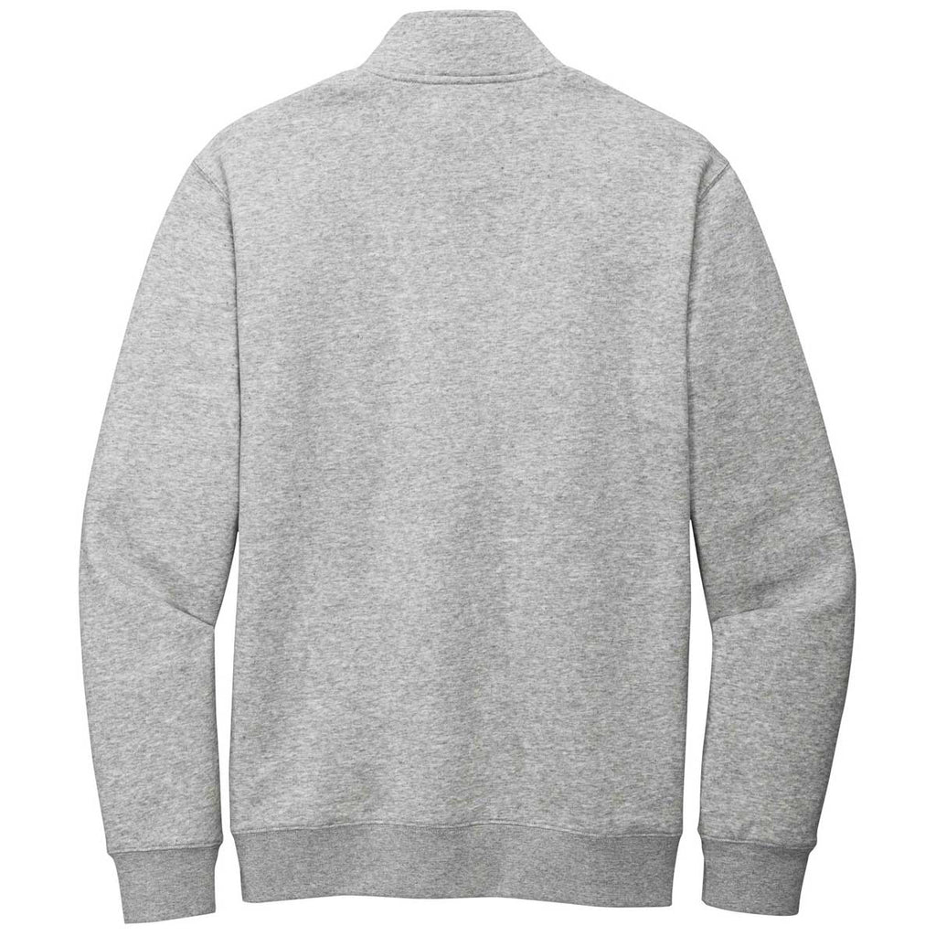 District Men's Light Heather Grey V.I.T. Fleece Quarter Zip