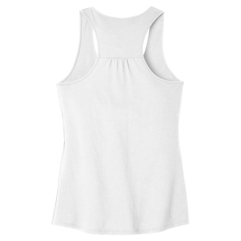 District Women's White V.I.T. Gathered Back Tank