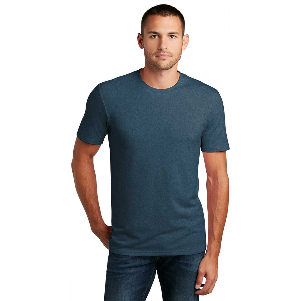 District Men's Heathered Neptune Blue Flex Tee