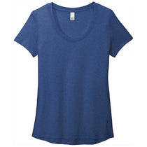 District Women's Heathered Deep Royal Flex Scoop Neck Tee