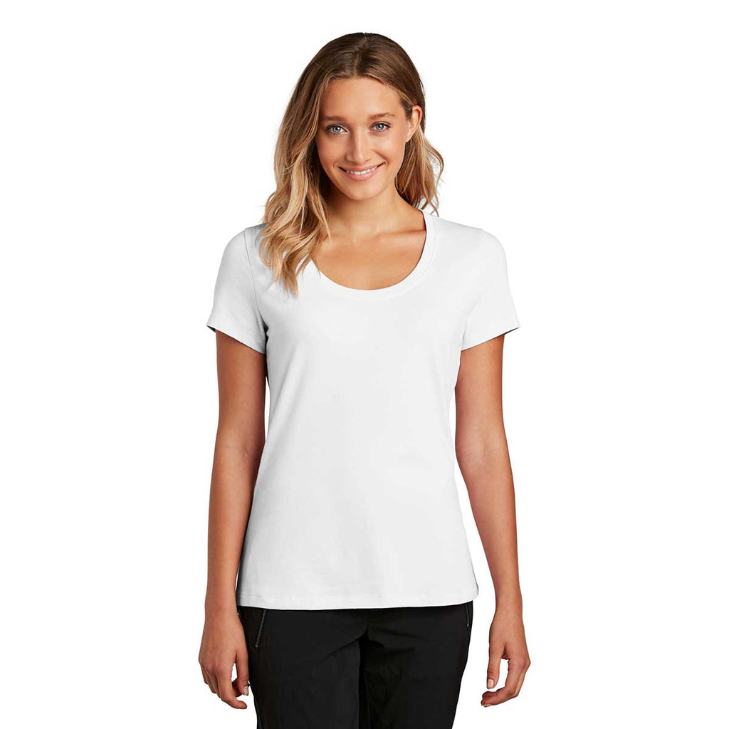 District Women's White Flex Scoop Neck Tee