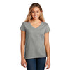 District Women's Light Heather Grey Re-Tee V-Neck