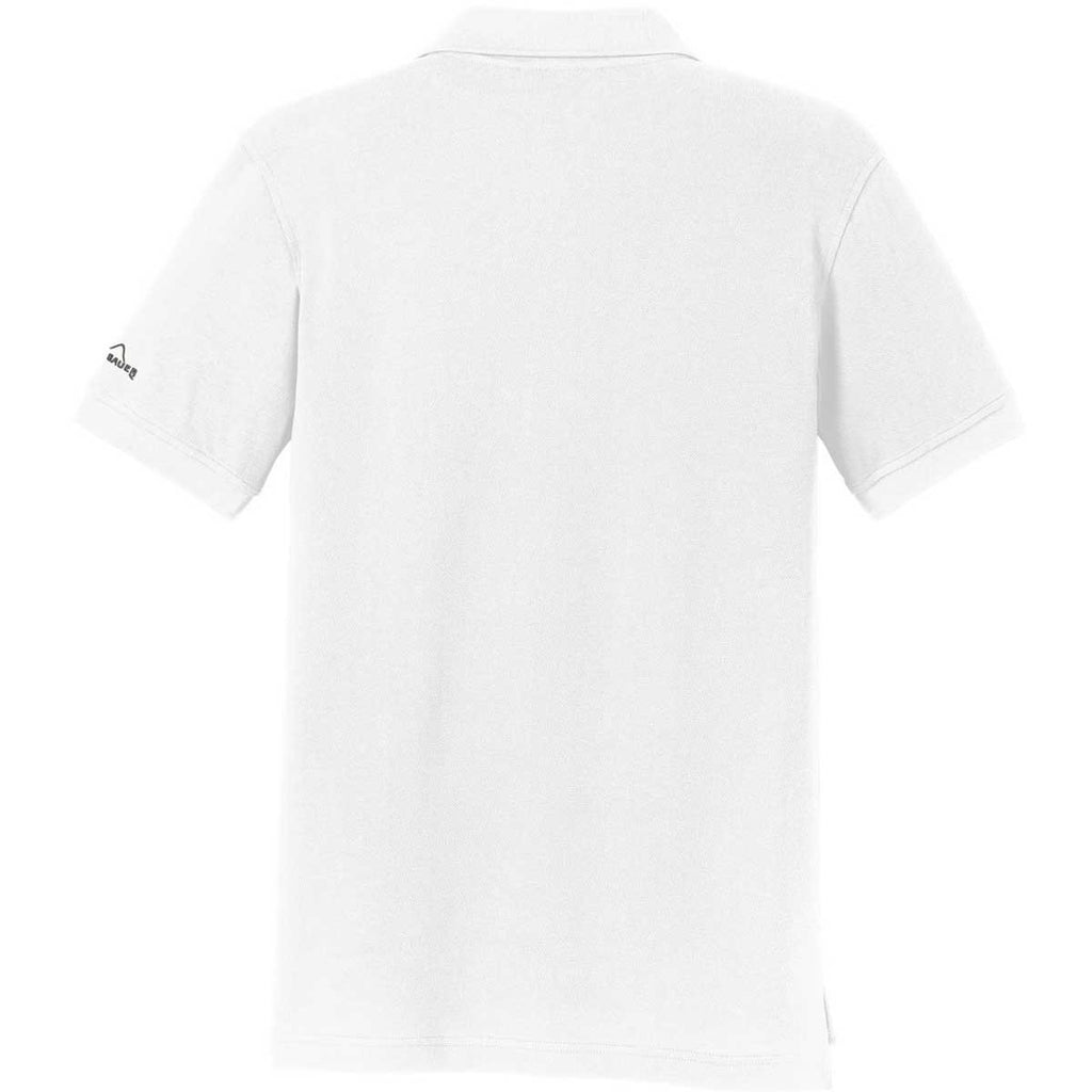 Eddie Bauer Men's White Cotton Pique Polo