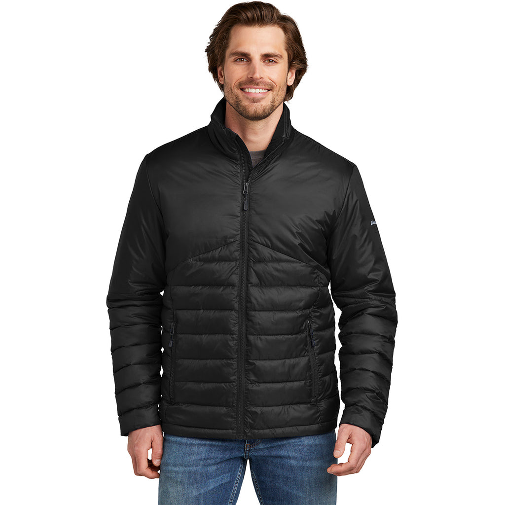 Eddie Bauer Men's Deep Black Quilted Jacket