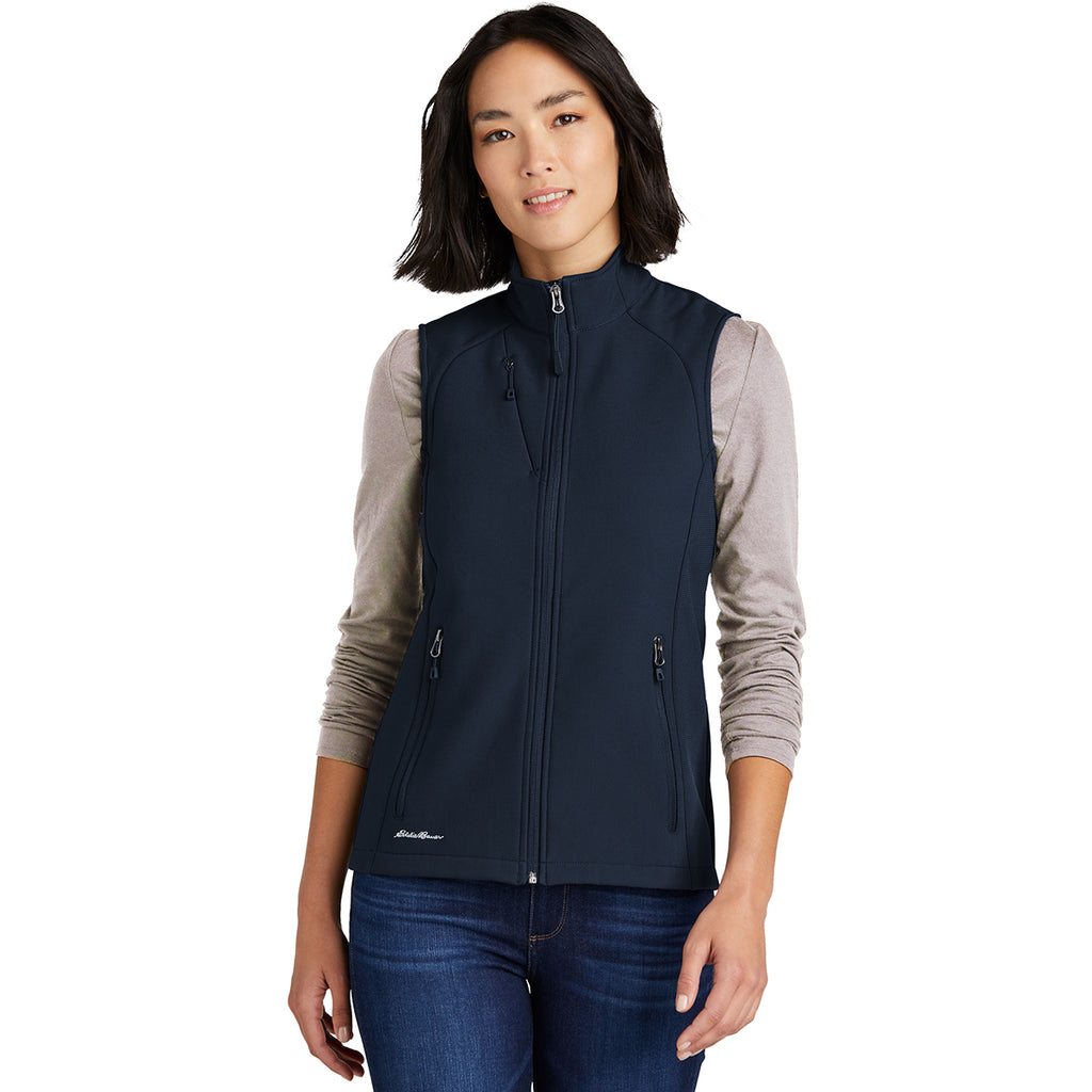 Eddie Bauer Women's River Blue Navy Stretch Soft Shell Vest