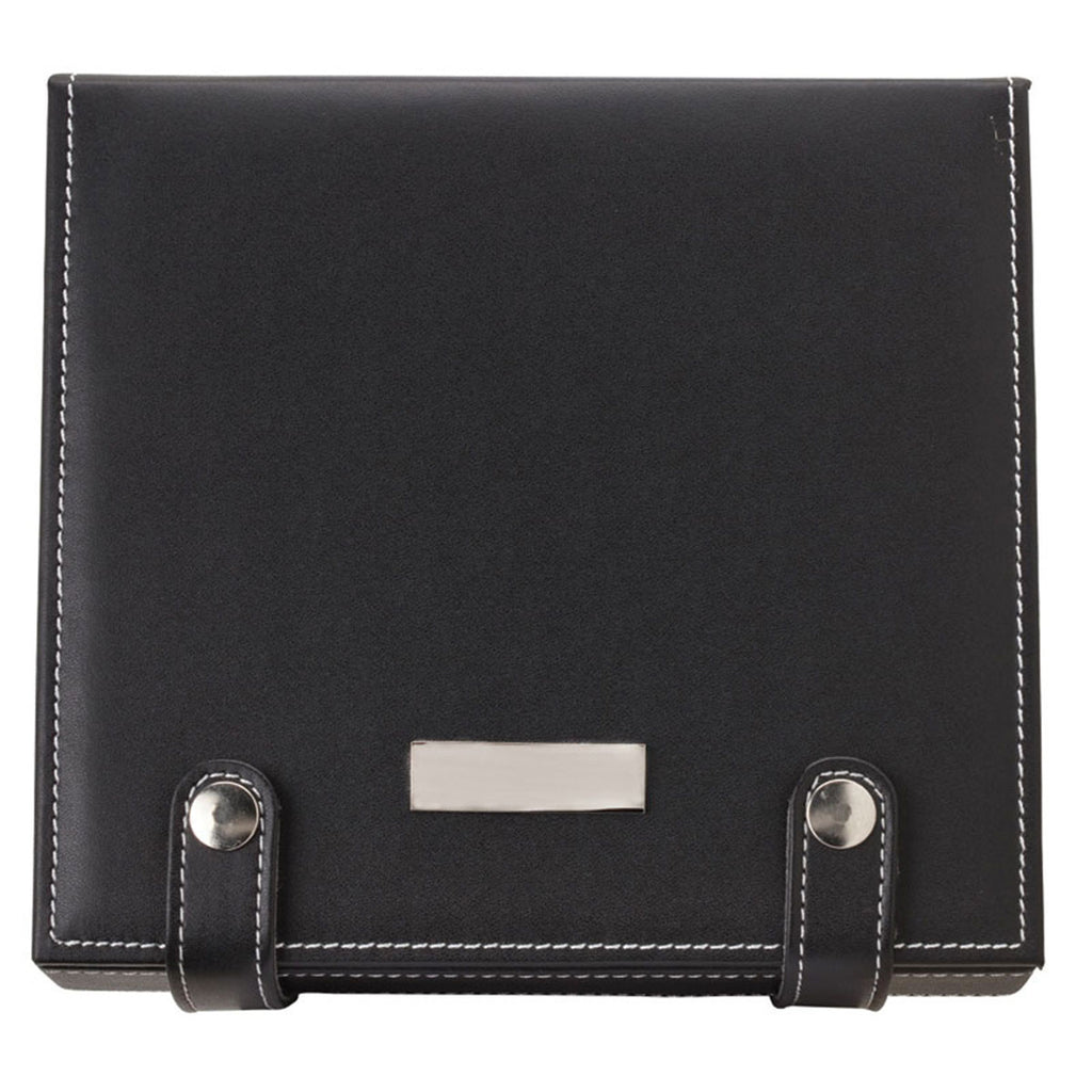 Logomark Black Leather Cased Vallate Poker Set