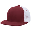 Pacific Headwear Maroon/White/Maroon Premium M2 Performance Trucker FlexFit Cap