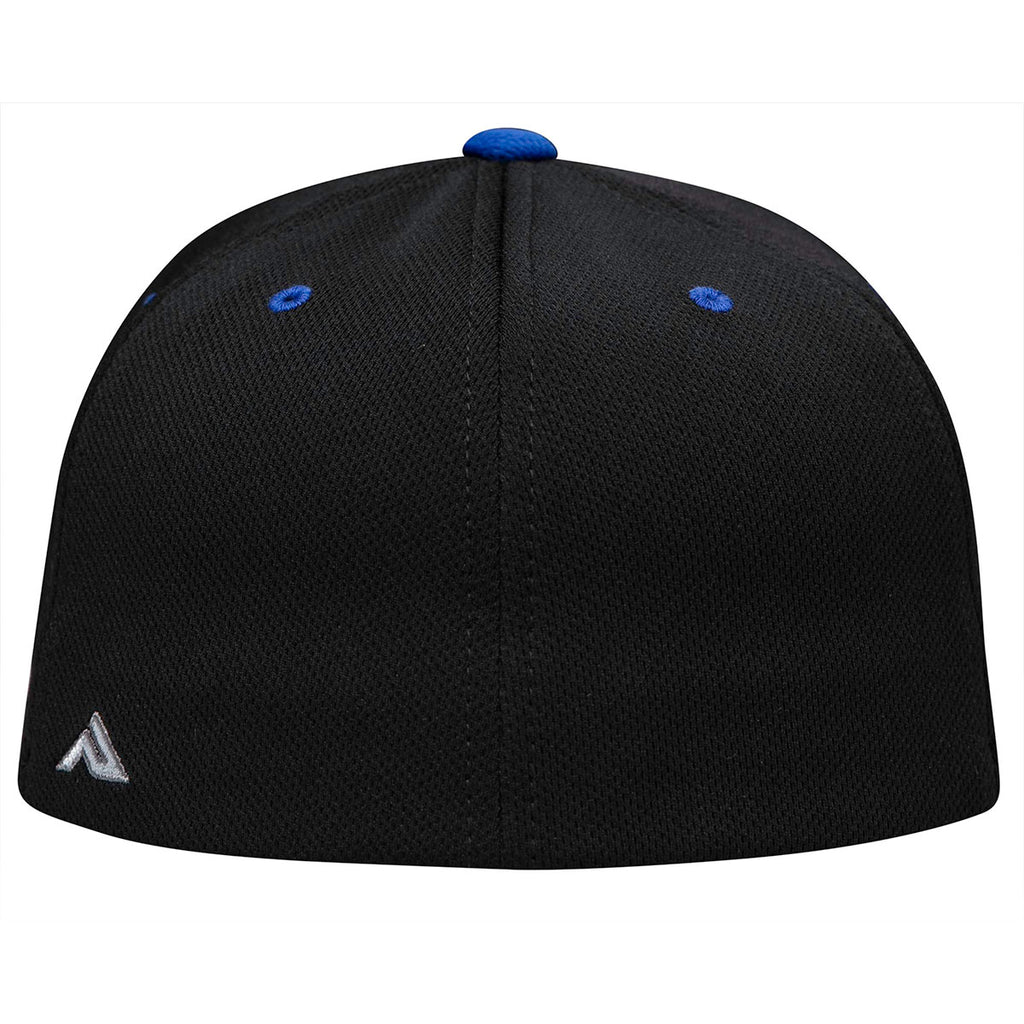 Pacific Headwear Black/Royal Premium P-Tec FlexFit Cap