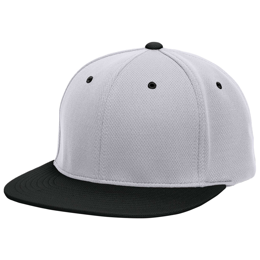 Pacific Headwear Silver/Black Premium P-Tec FlexFit Cap