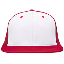 Pacific Headwear White/Red/Red Premium P-Tec FlexFit Cap