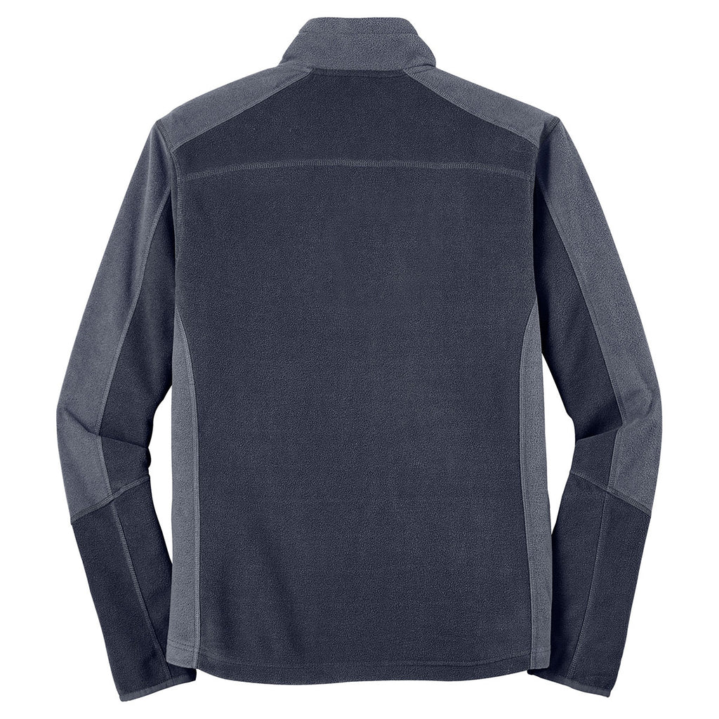 Port Authority Men's Battleship Grey/ Pearl Grey Colorblock Microfleece Jacket