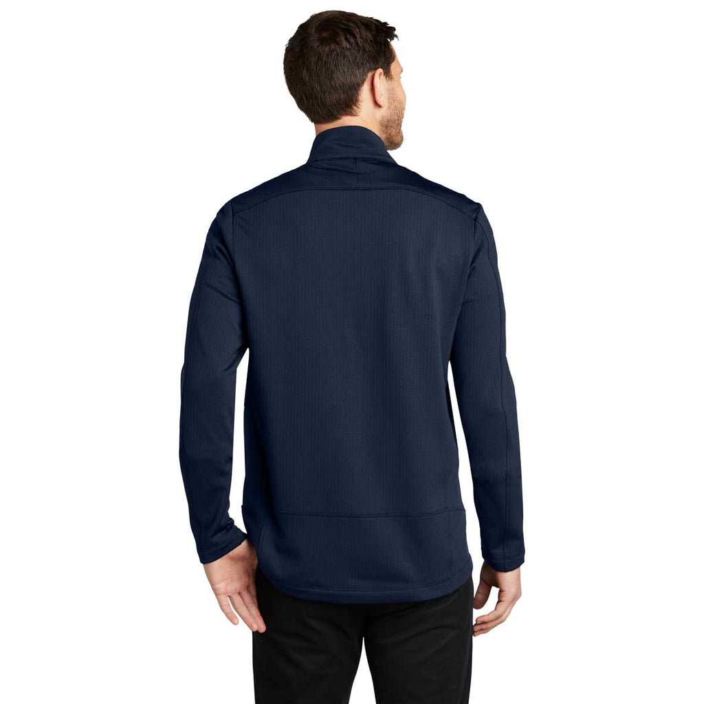 Port Authority Men's River Blue Navy Grid Fleece Jacket