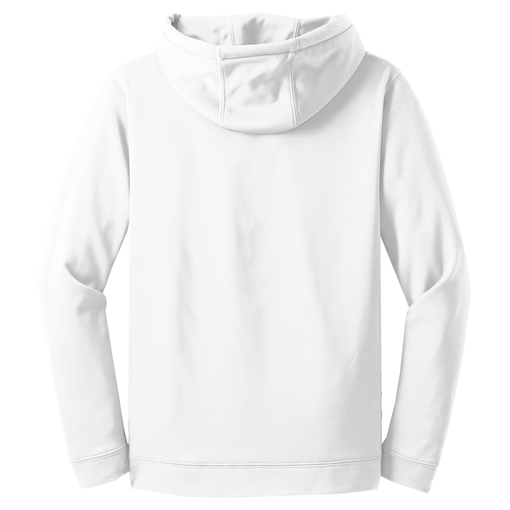 Sport-Tek Men's White Sport-Wick Fleece Hooded Pullover