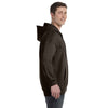 Hanes Men's Dark Chocolate 9.7 oz. Ultimate Cotton 90/10 Full-Zip Hood