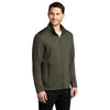 Port Authority Men's Deep Olive Heather Collective Striated Fleece Jacket