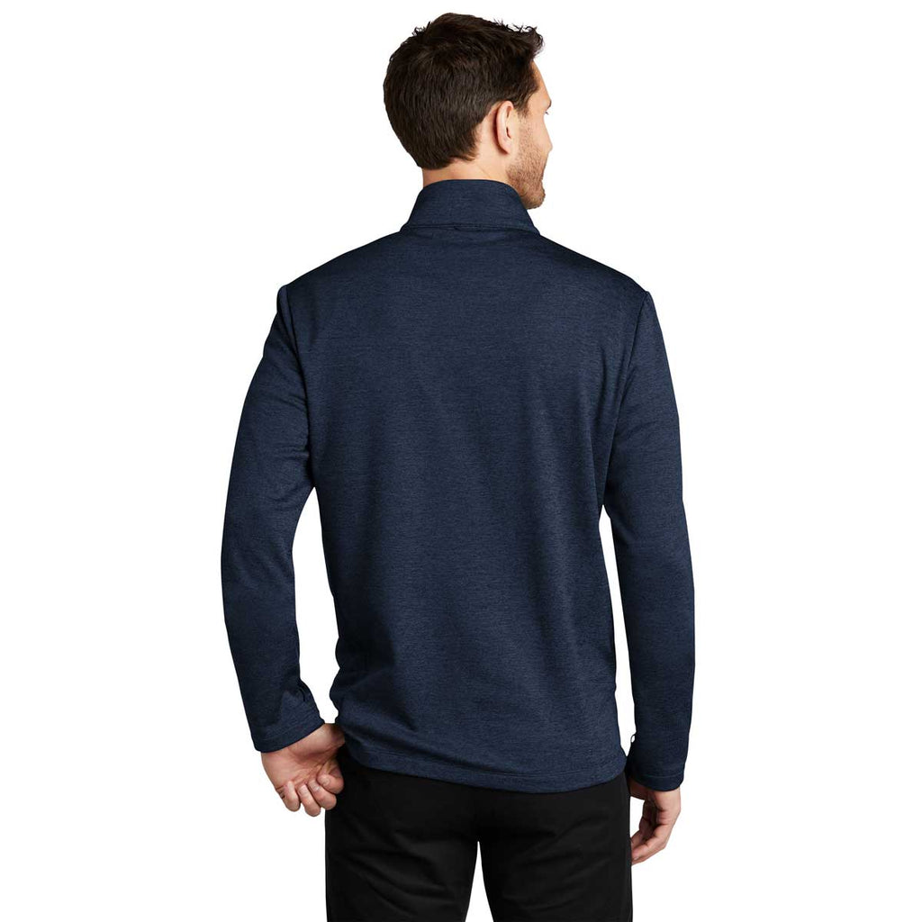 Port Authority Men's River Blue Navy Heather Collective Striated Fleece Jacket