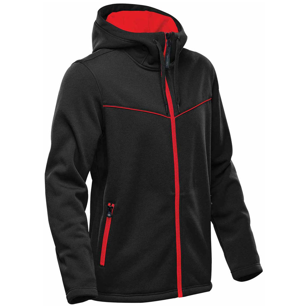 Stormtech Men's Black/Bright Red Logan Performance Hoody