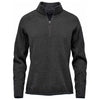 Stormtech Women's Black Heather Avalante 1/4 Zip Pullover