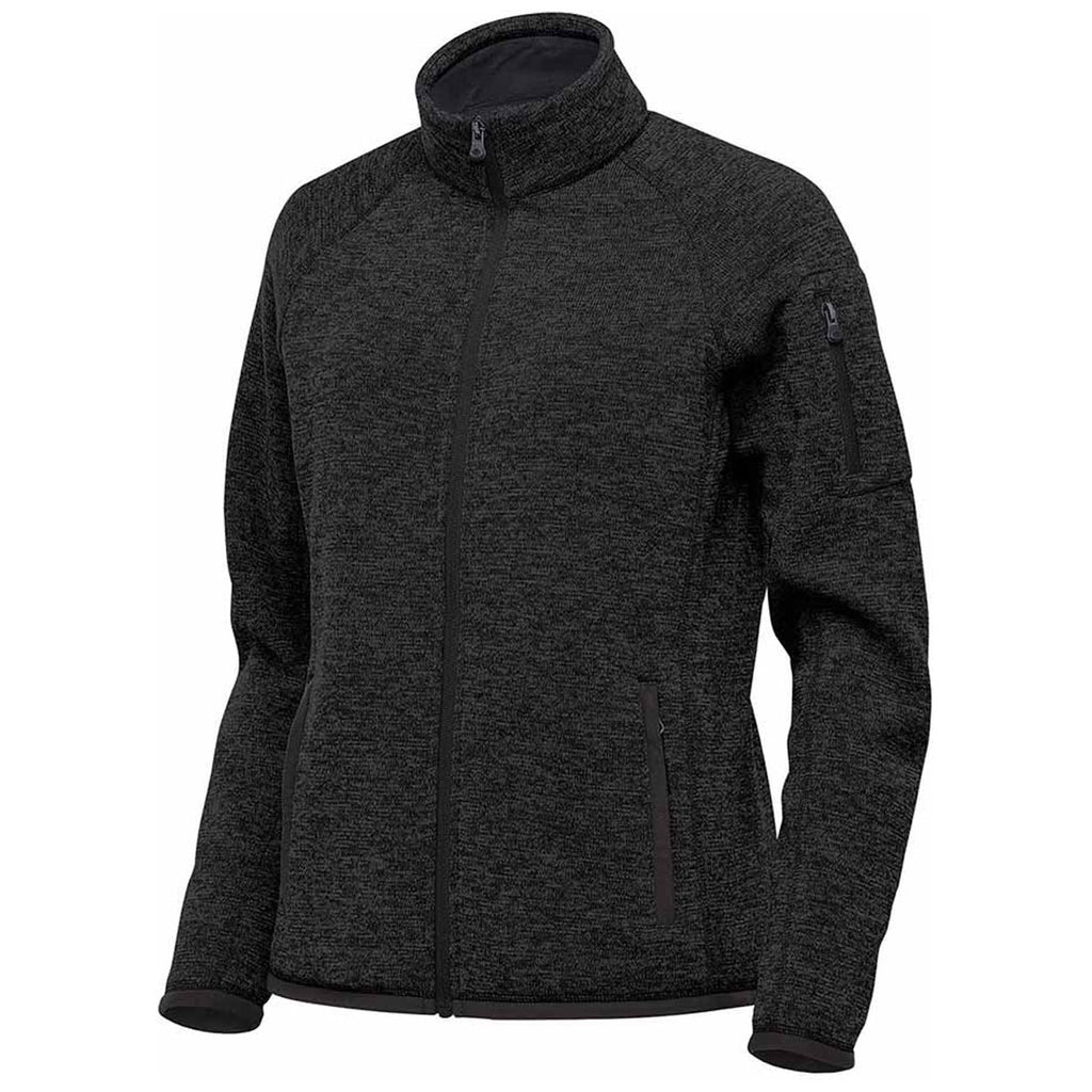 Stormtech Women's Black Heather Avalante Full Zip Fleece Jacket