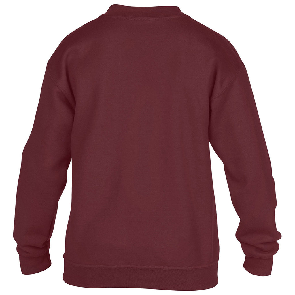 Gildan Youth Maroon Heavy Blend 8 oz. 50/50 Fleece Crew