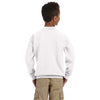 Gildan Youth White Heavy Blend 8 oz. 50/50 Fleece Crew