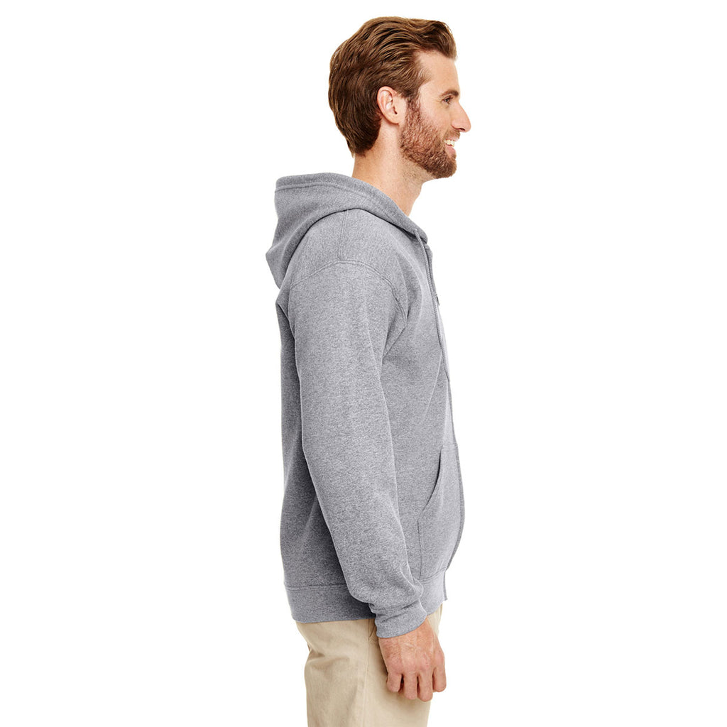 Gildan Unisex Graphite Heather Heavy Blend 50/50 Full Zip Hoodie