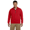 Gildan Men's Red Heavy Blend 8 oz. Vintage Cadet Collar Sweatshirt