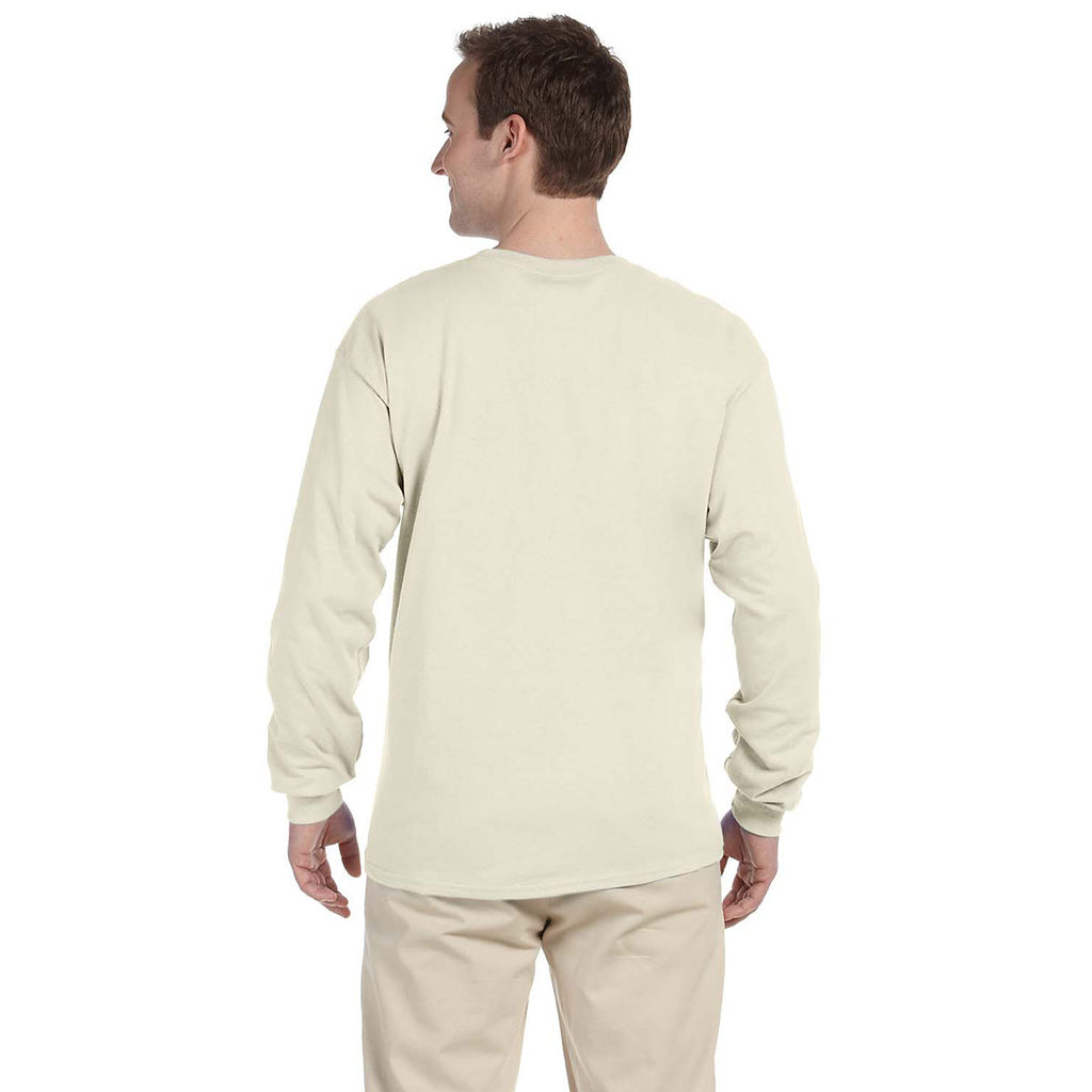 Gildan Men's Natural Ultra Cotton Long Sleeve T-Shirt