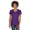 Gildan Women's Purple 5.3 oz. V-Neck T-Shirt