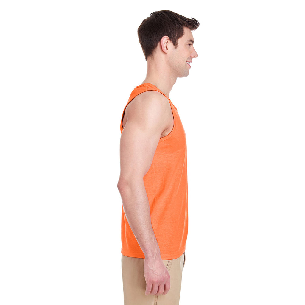 Gildan Men's Orange Heavy Cotton 5.3 oz. Tank