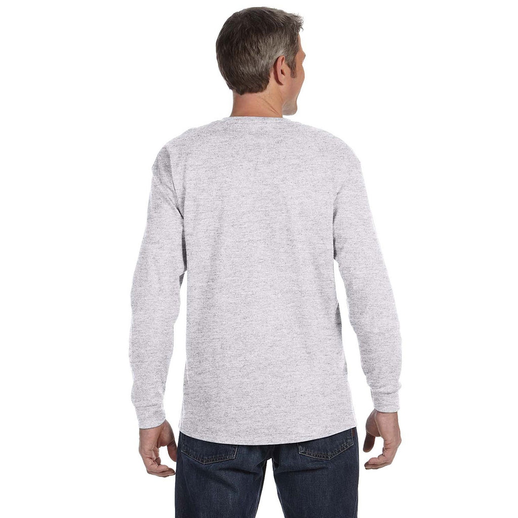 Gildan Men's Ash Grey 5.3 oz. Long Sleeve T-Shirt