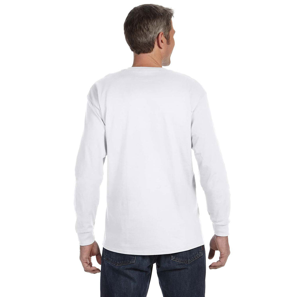 Gildan Men's White 5.3 oz. Long Sleeve T-Shirt