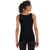 Gildan Women's Black Softstyle 4.5 oz. Fitted Tank