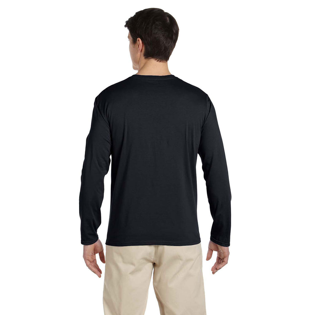 Gildan Men's Black Softstyle 4.5 oz. Long-Sleeve T-Shirt