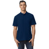 Gildan Men's Navy Softstyle Double Pique Polo