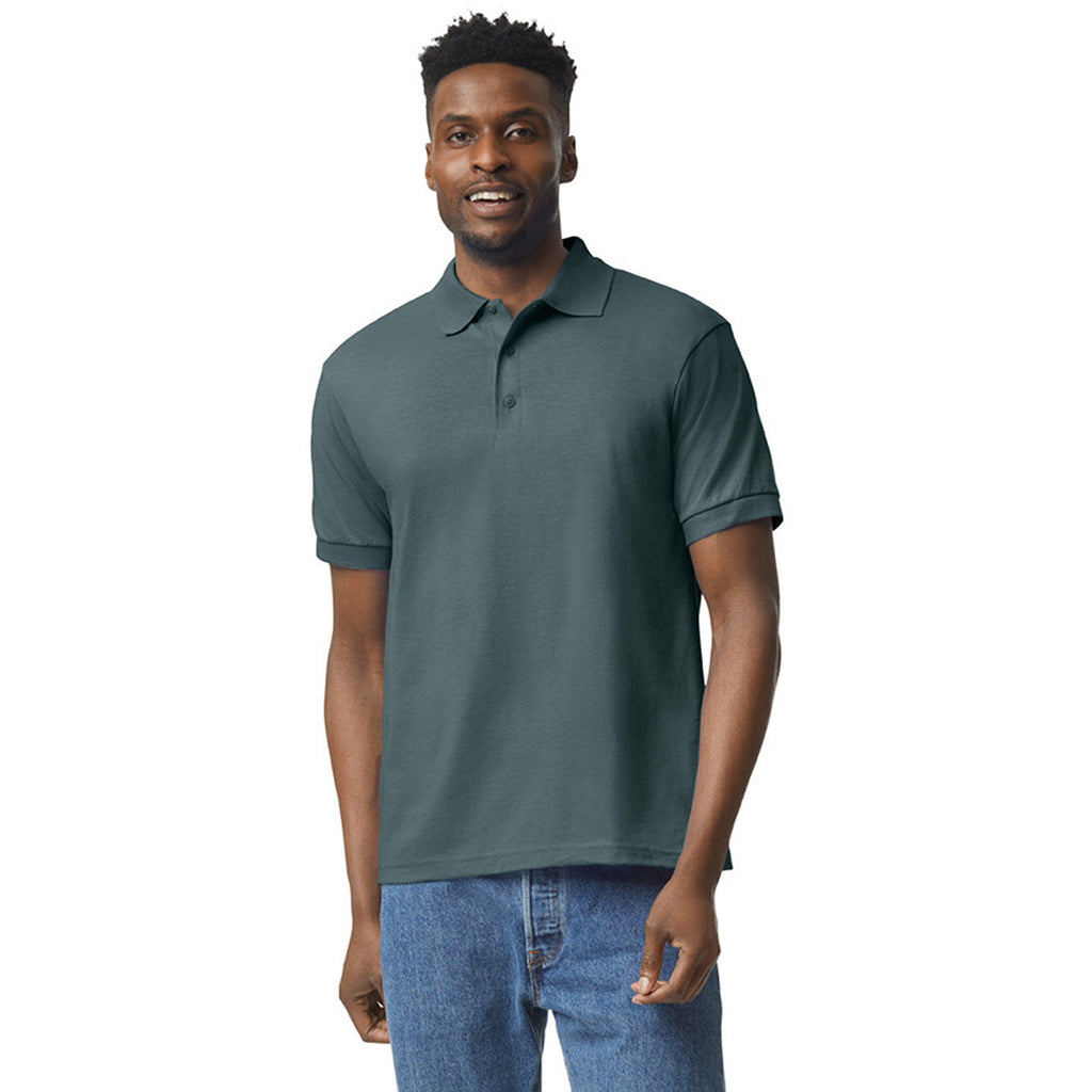 Gildan Men's Dark Heather 6 oz. 50/50 Jersey Polo