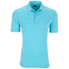 Greg Norman Men's Aqua Protek Micro Stripe Polo